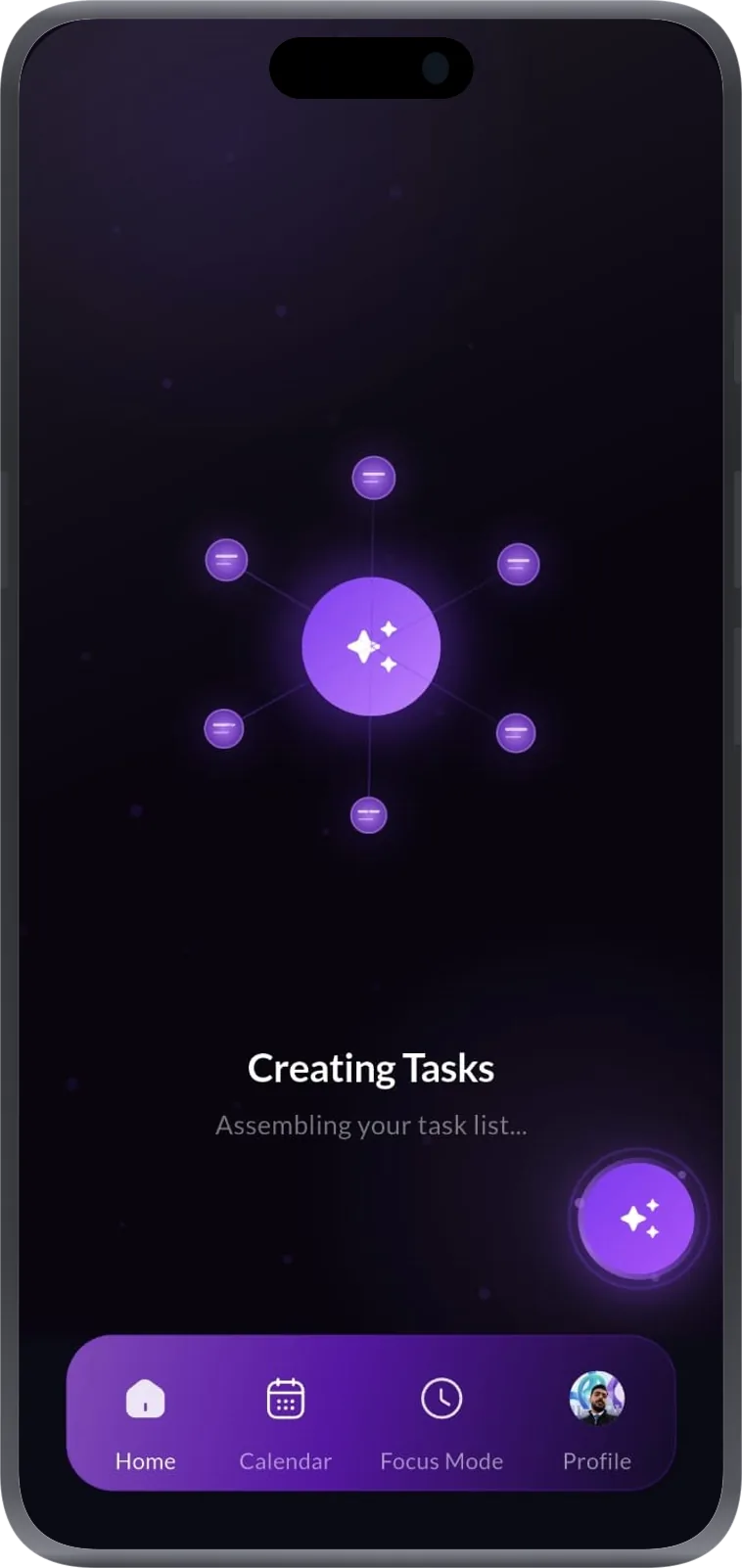 Engz, ai creating tasks screen