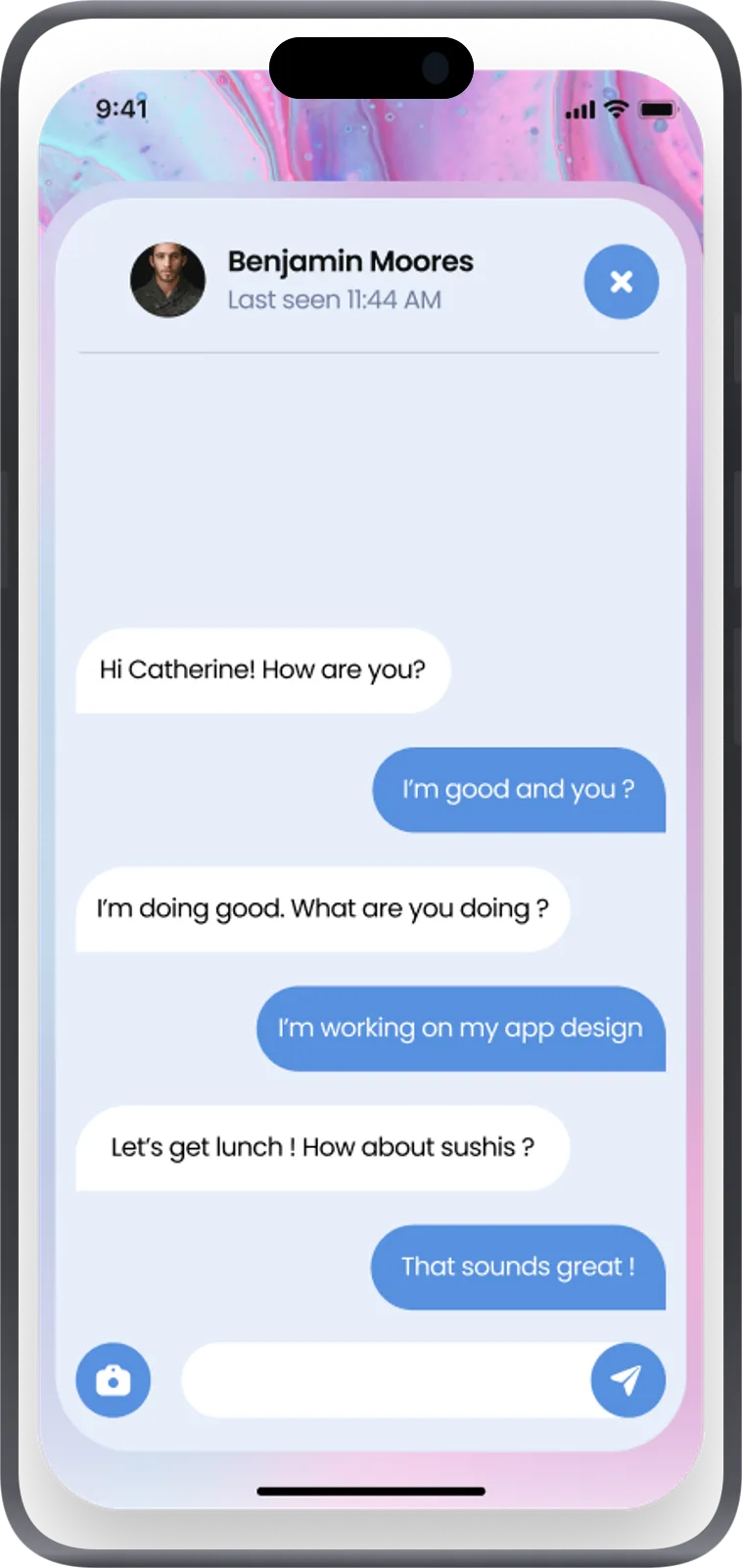 Linkup, chat room screen